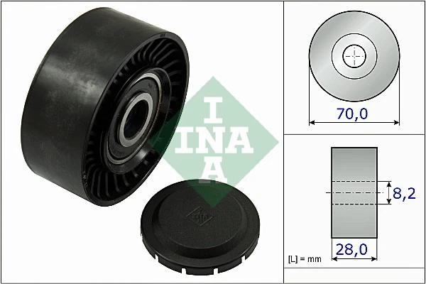 Deflection/Guide Pulley, V-ribbed belt